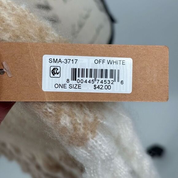 Steve‎ Madden Tassel Scarf Cream/Tan One Size NWT - Picture 4 of 10